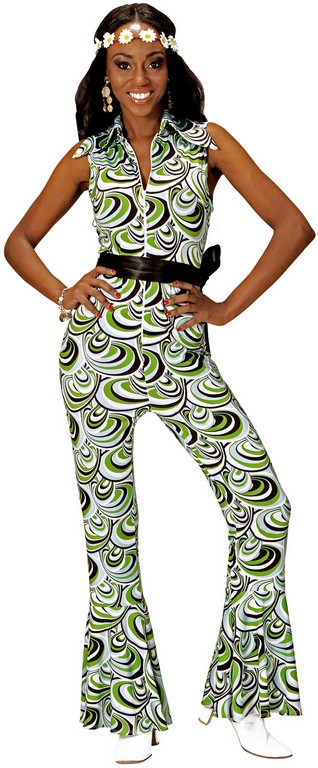  Disco 70`s Jumpsuit Waves