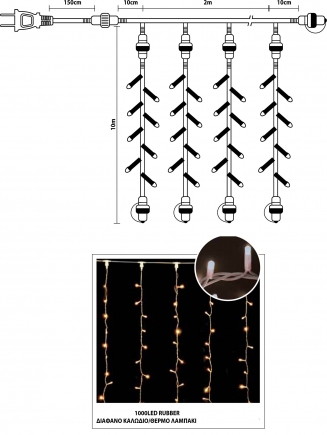  1000 LED   -  2m X 10m   