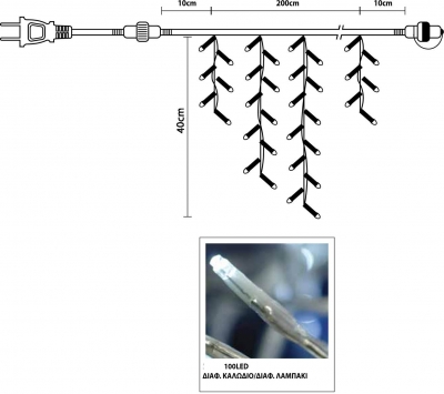    100 LED  -  2m X 0,40