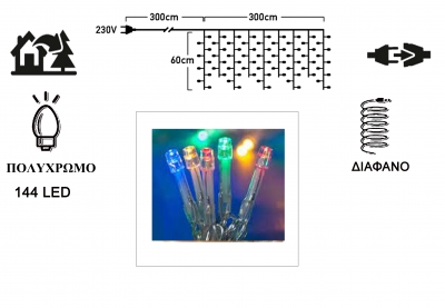  144 LED   -  3 X 0,60  