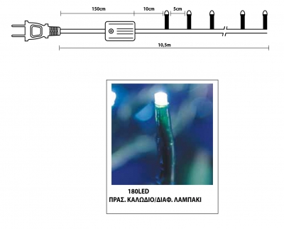 IP20- 180Led -      