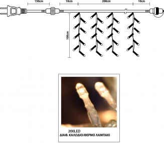 ����������������� ������� �������� 200 LED -  ����� 2m X 1m