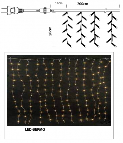    Copper   100 LED -   (2m X 0,50m)