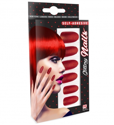    Red Glittery  12 