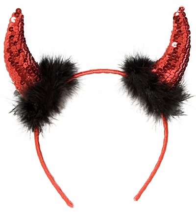    Devil Red  Sequin Horns